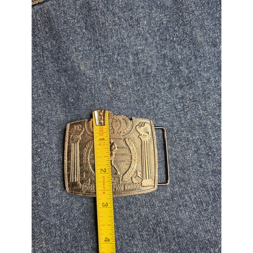 Vintage Boxing World Champion Award Belt Buckle - RARE & Heavy